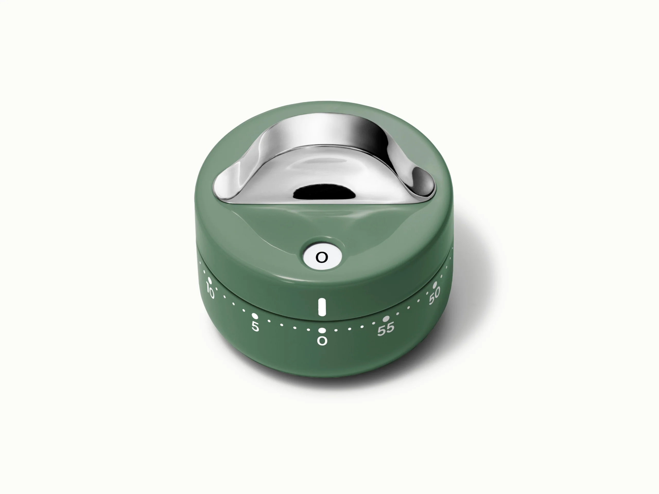 Mechanical Kitchen Timer with Stainless Steel Body and Dual Displays