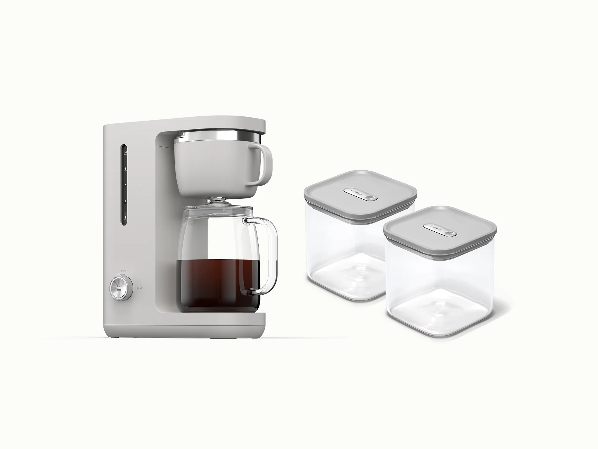 Kit Café Clean com Cafeteira de 10 Xícaras e Recipientes de Vidro