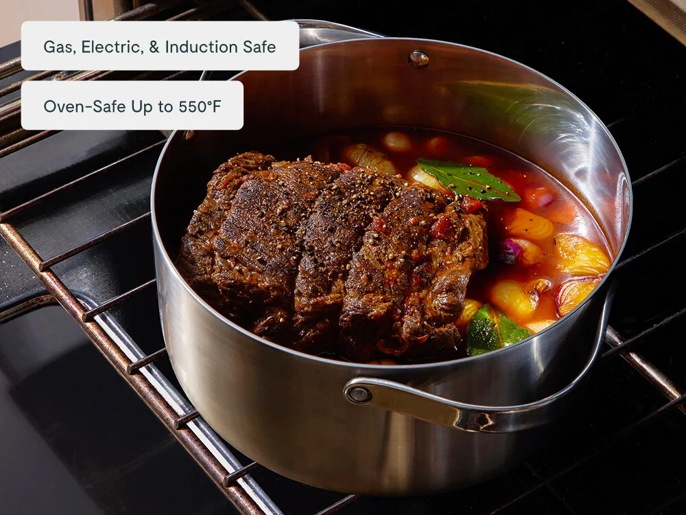 Caraway Stainless Steel Deluxe Cookware Set for Safe Everyday Cooking