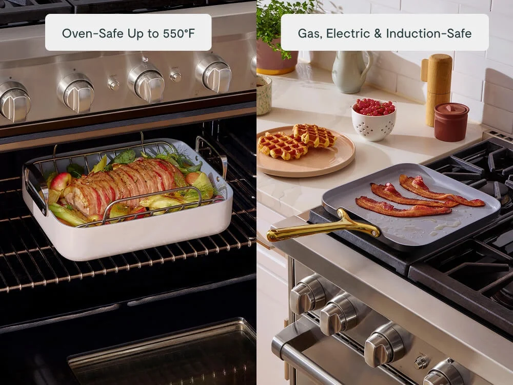 Square Griddle Pan for Searing, Pancakes and Burgers