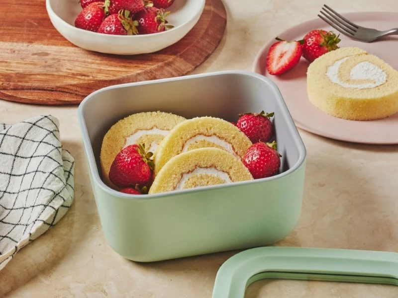 Small BPA-Free Ceramic-Coated Glass Storage Container