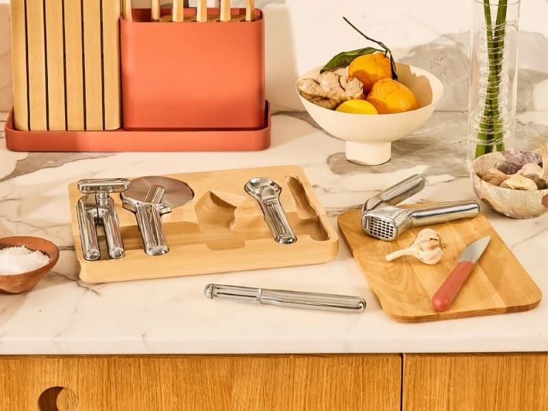Carawayhome Five-Piece Stainless Steel Kitchen Gadget Set