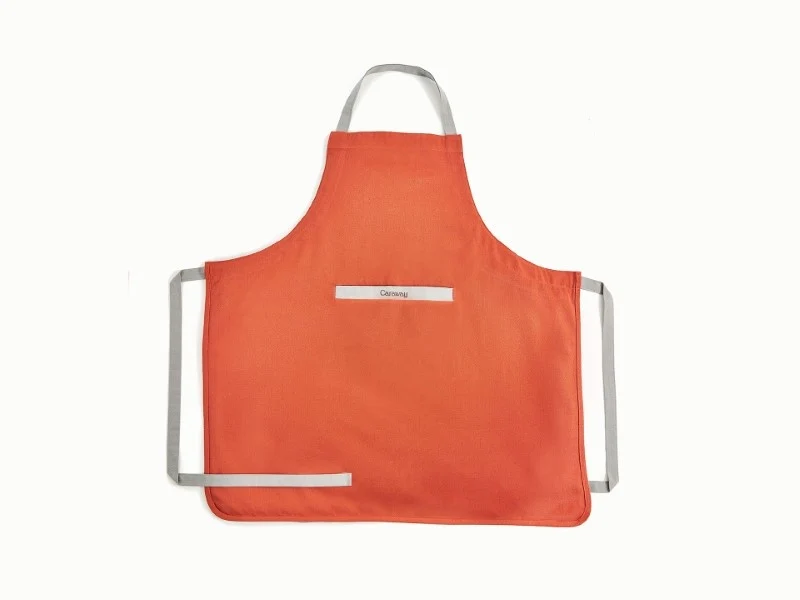Organic Cotton Linen Apron with Two Pockets