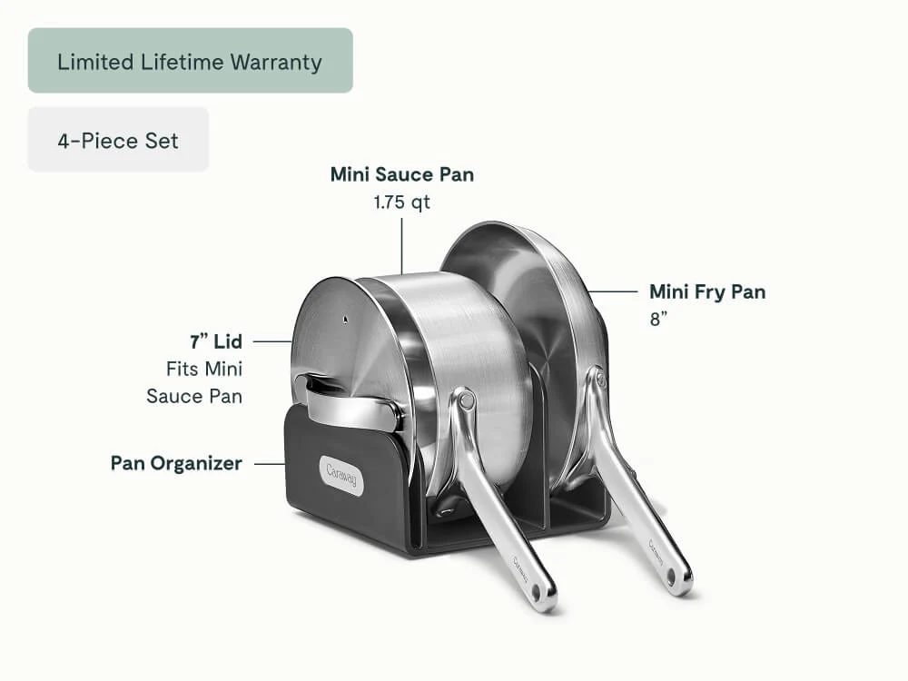 Stainless Steel Minis Duo: Mini Fry Pan and Mini Sauce Pan Set
