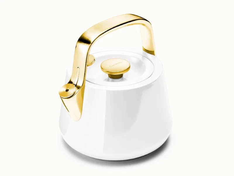 Whistling Stovetop Tea Kettle with Ceramic-Coated Stainless Steel Body