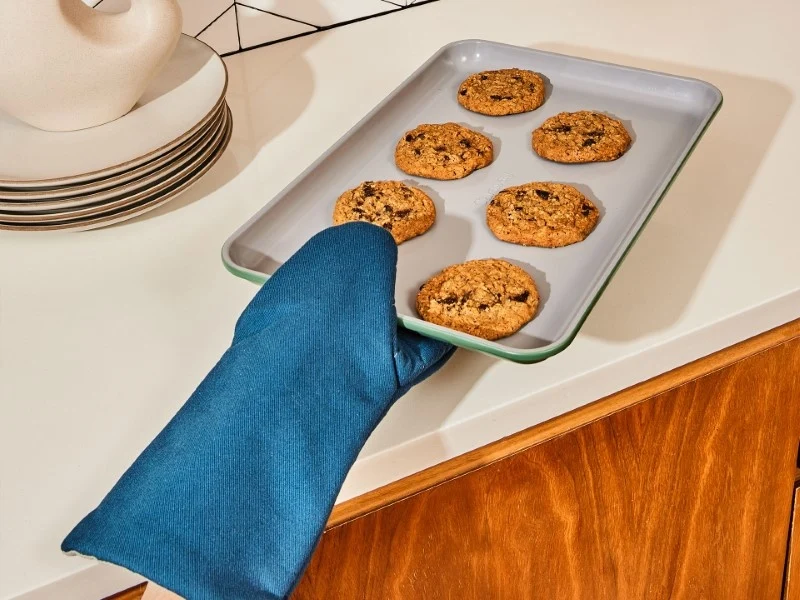 Caraway Oven Mitts, Heat and Stain Resistant Cotton Set