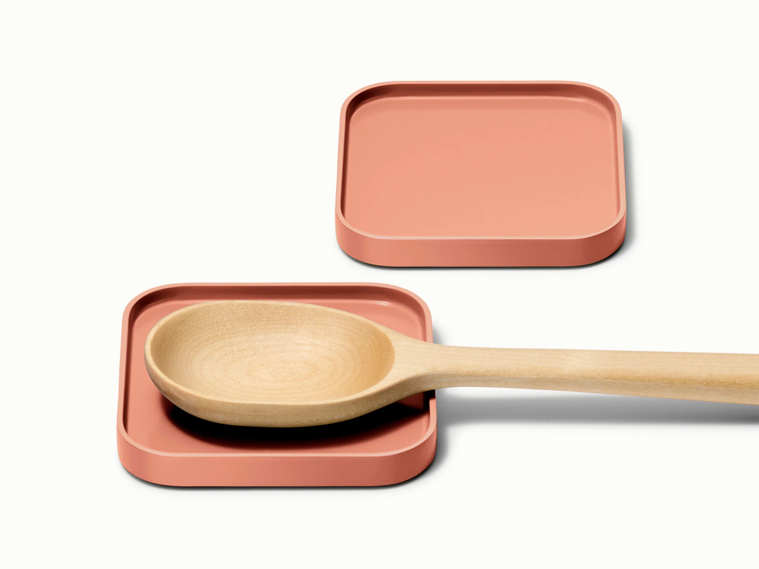 Ensemble de 2 repose-cuillères 4 Inch avec silicone antidérapant