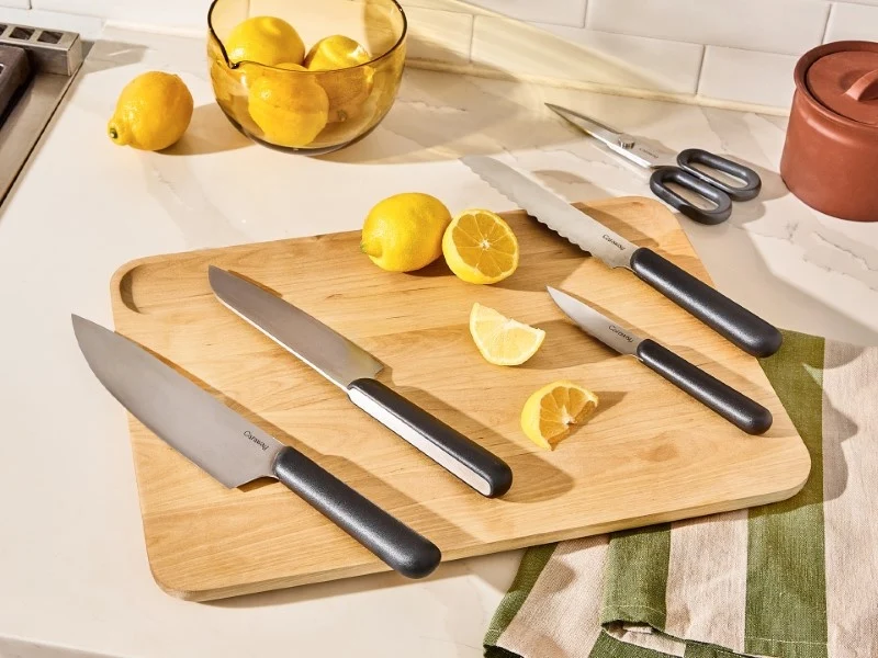 Set di coltelli in acciaio inox non tossico per un taglio quotidiano sicuro