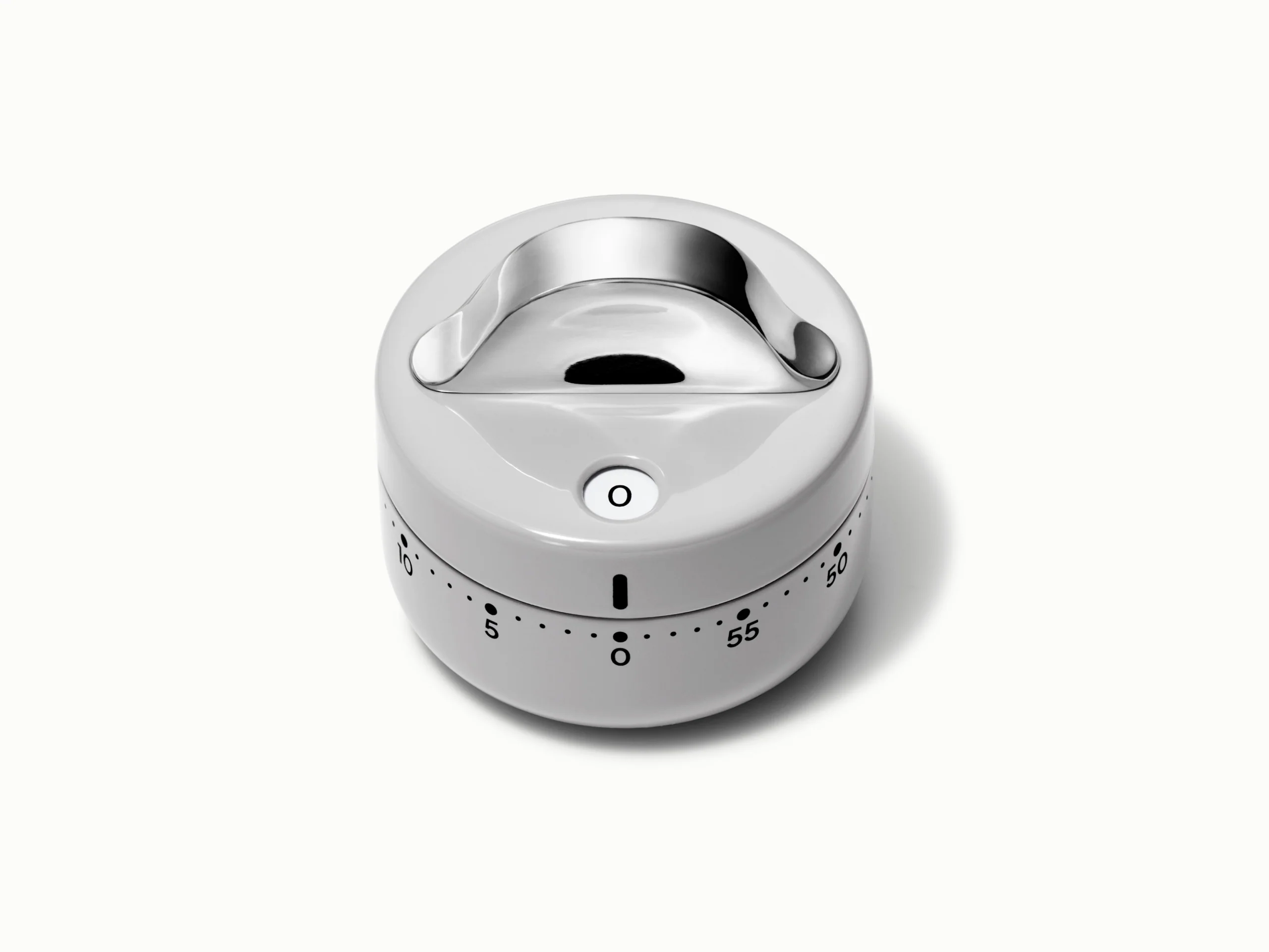 Mechanical Kitchen Timer with Stainless Steel Body and Dual Displays