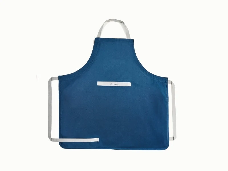 Organic Cotton Linen Apron with Two Pockets