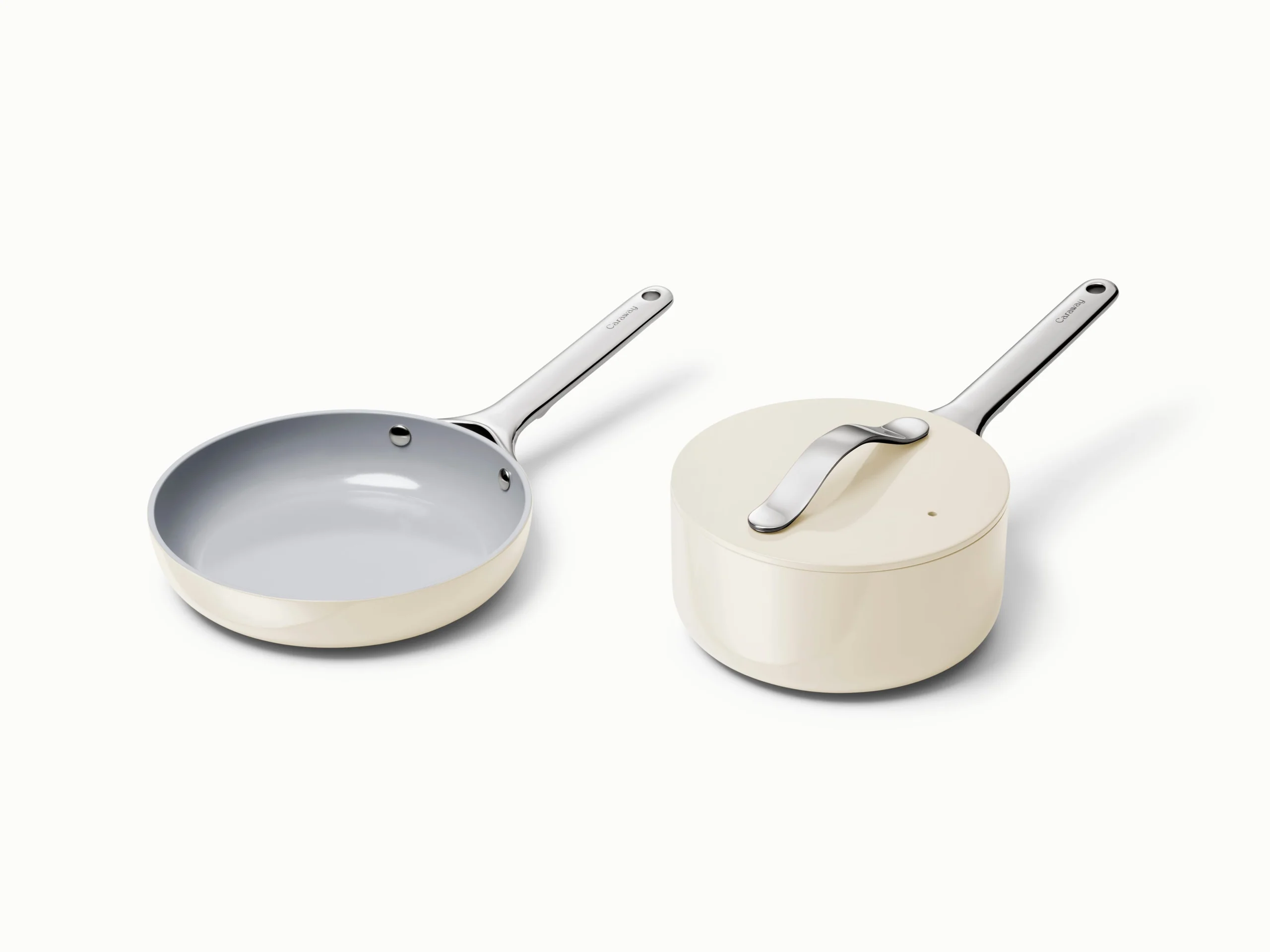 Carawayhome Mini Fry Pan and Sauce Pan Duo Non-Toxic Set