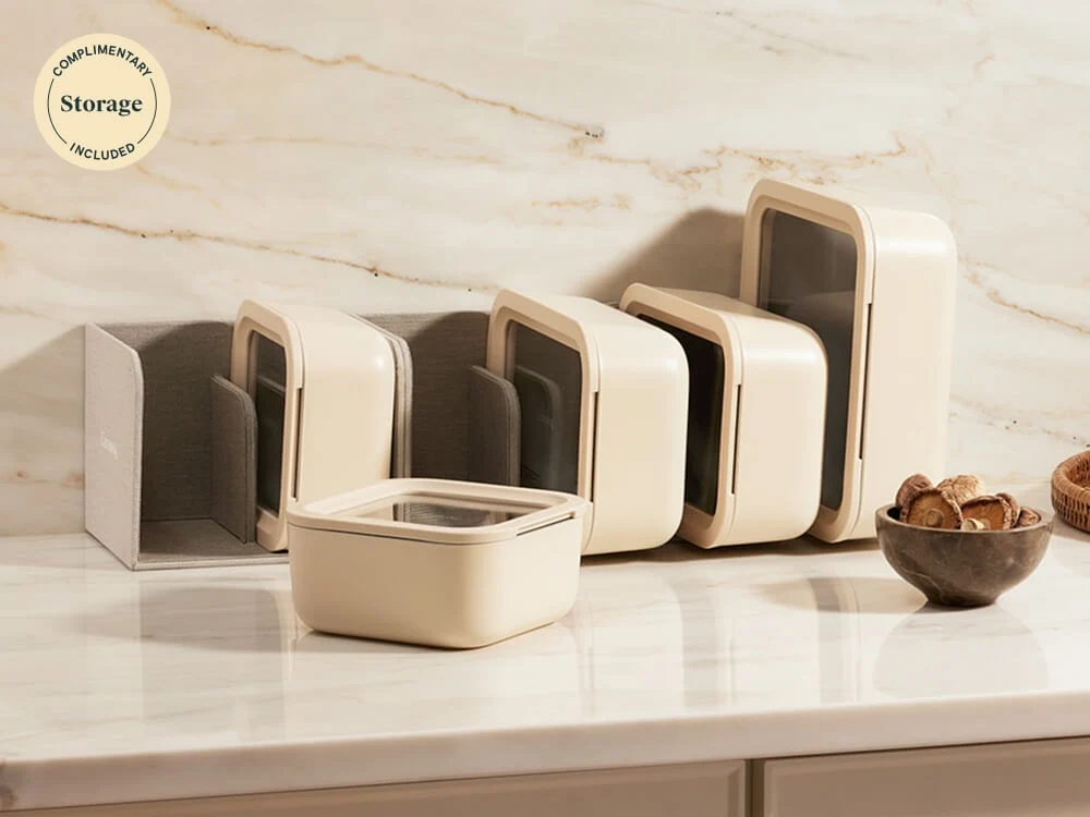 Conjunto 12 Peças de Armazenamento de Alimentos em Vidro com Revestimento Cerâmico Carawayhome