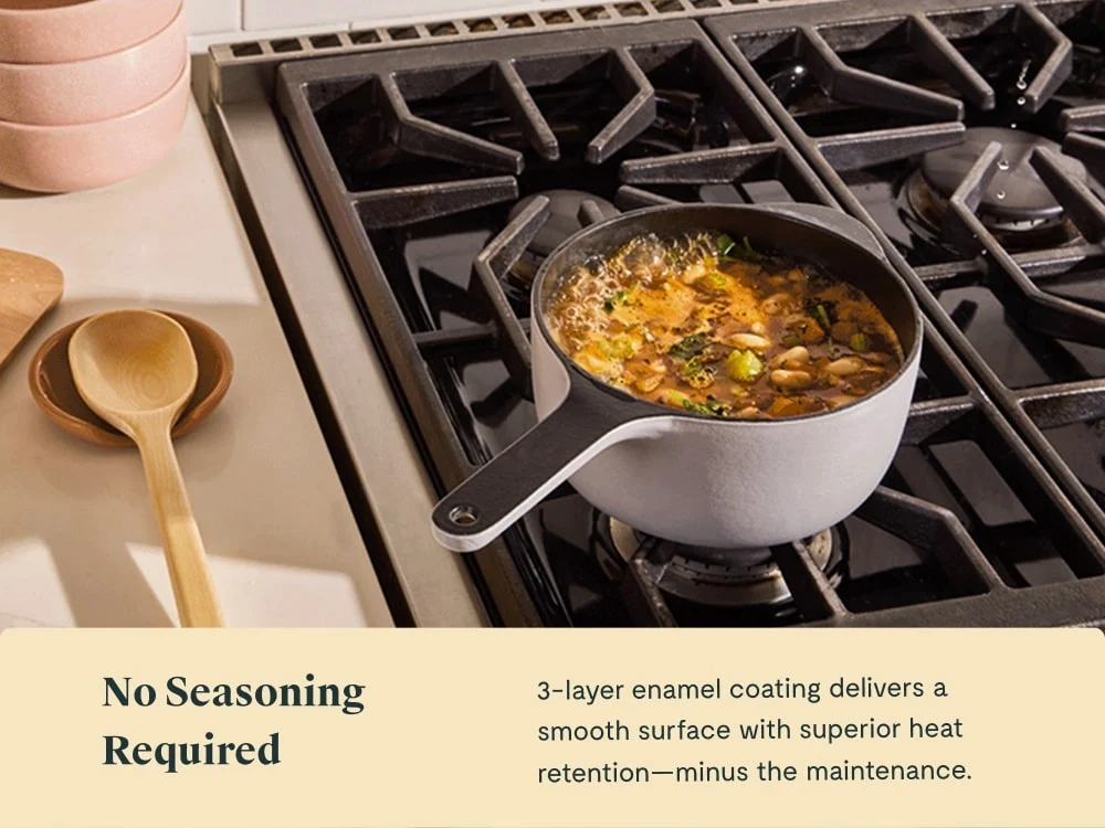 Mini casserole en fonte émaillée 1.8 qt pour petites quantités