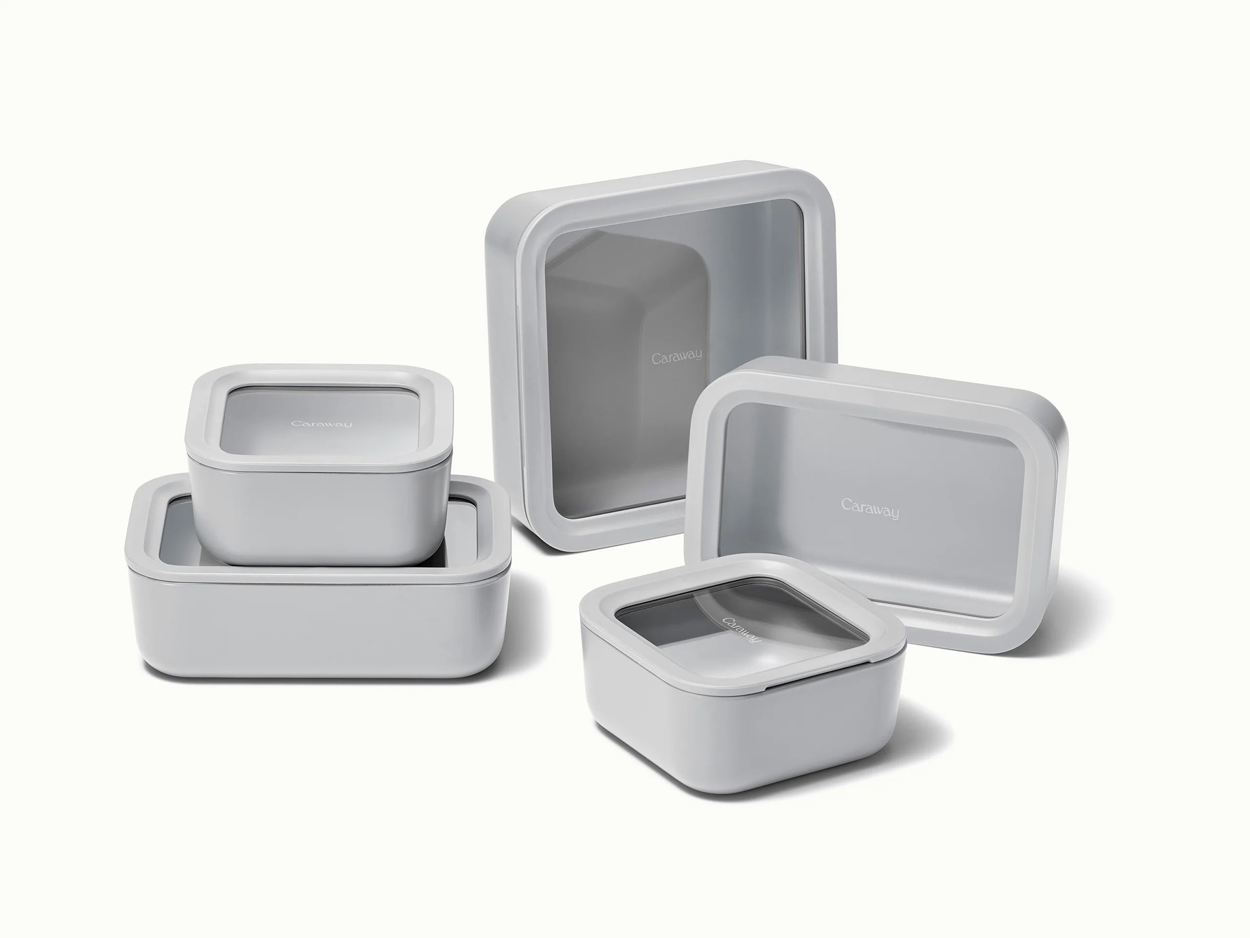 Conjunto 12 Peças de Armazenamento de Alimentos em Vidro com Revestimento Cerâmico Carawayhome