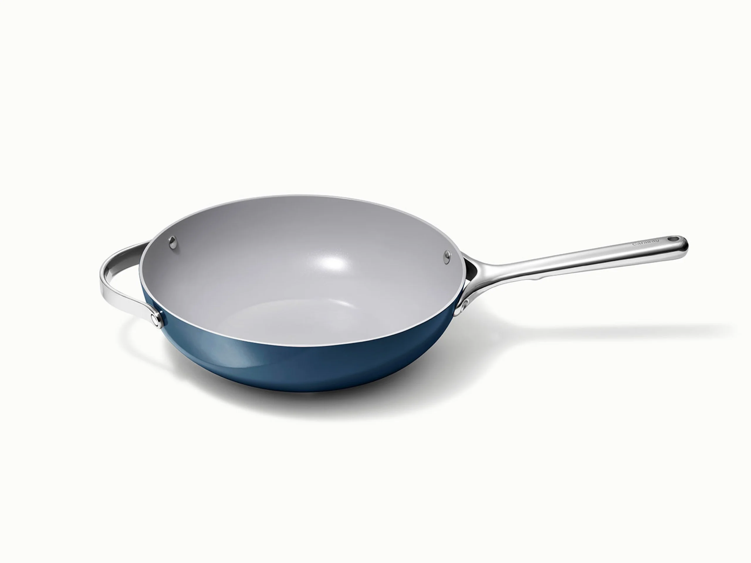 Carawayhome Ceramic Stir Fry Pan with High Sloped Walls