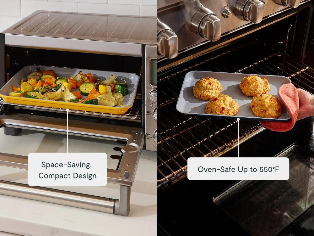 Mini Bakeware Set with Nonstick Ceramic Coating and Storage
