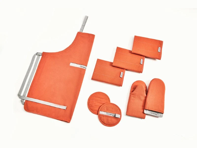 Caraway Kitchen Linens Set with Organic Cotton Tea Towels and Apron