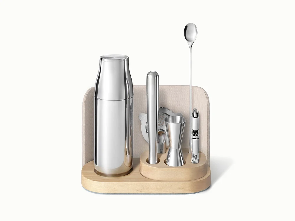 Complete Bar Set with Stainless Steel Mixology Tools