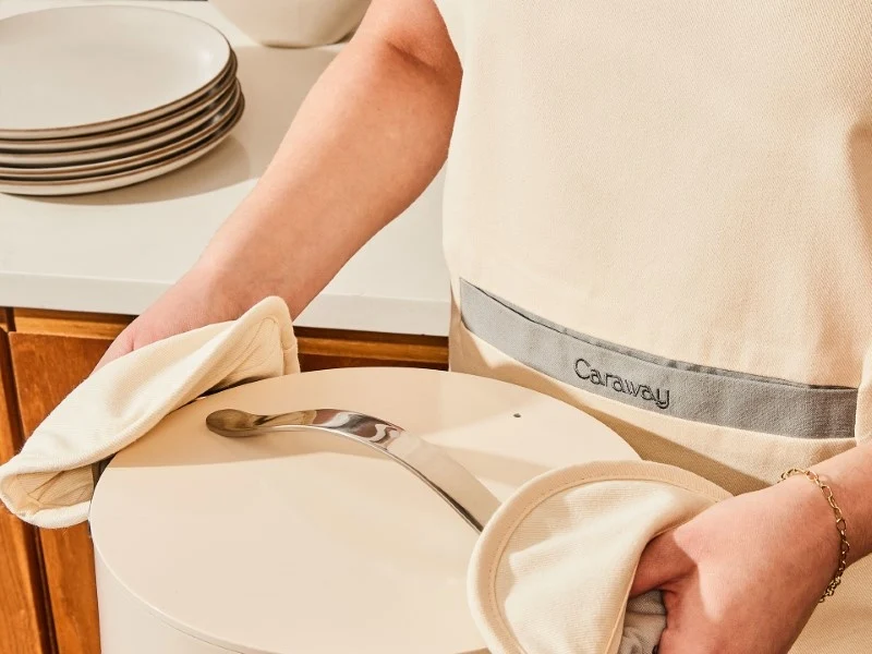 Organic Cotton Linen Apron with Two Pockets