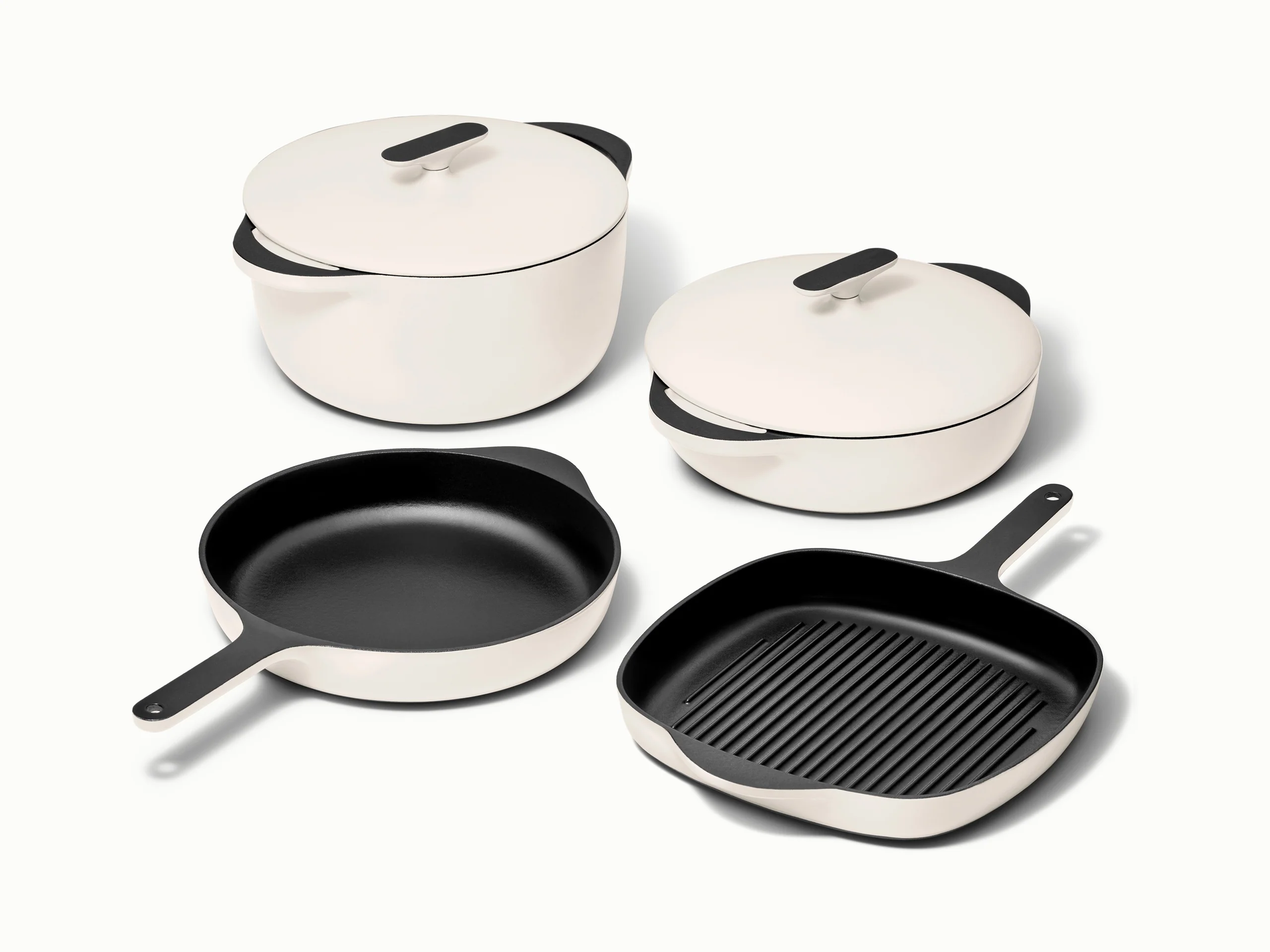 Enameled Cast Iron Set for Even Heating and Oven-Safe Cooking