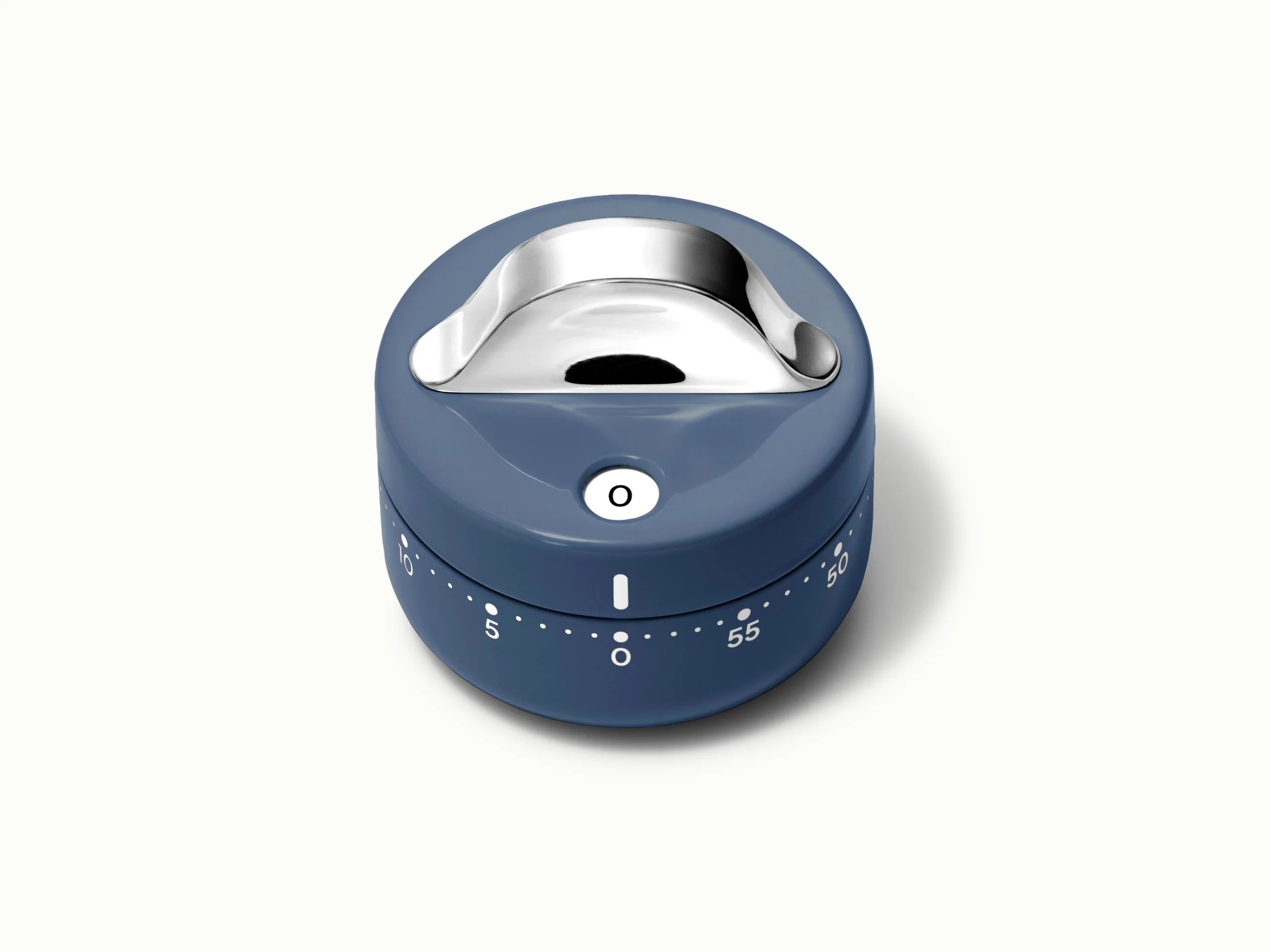 Mechanical Kitchen Timer with Stainless Steel Body and Dual Displays