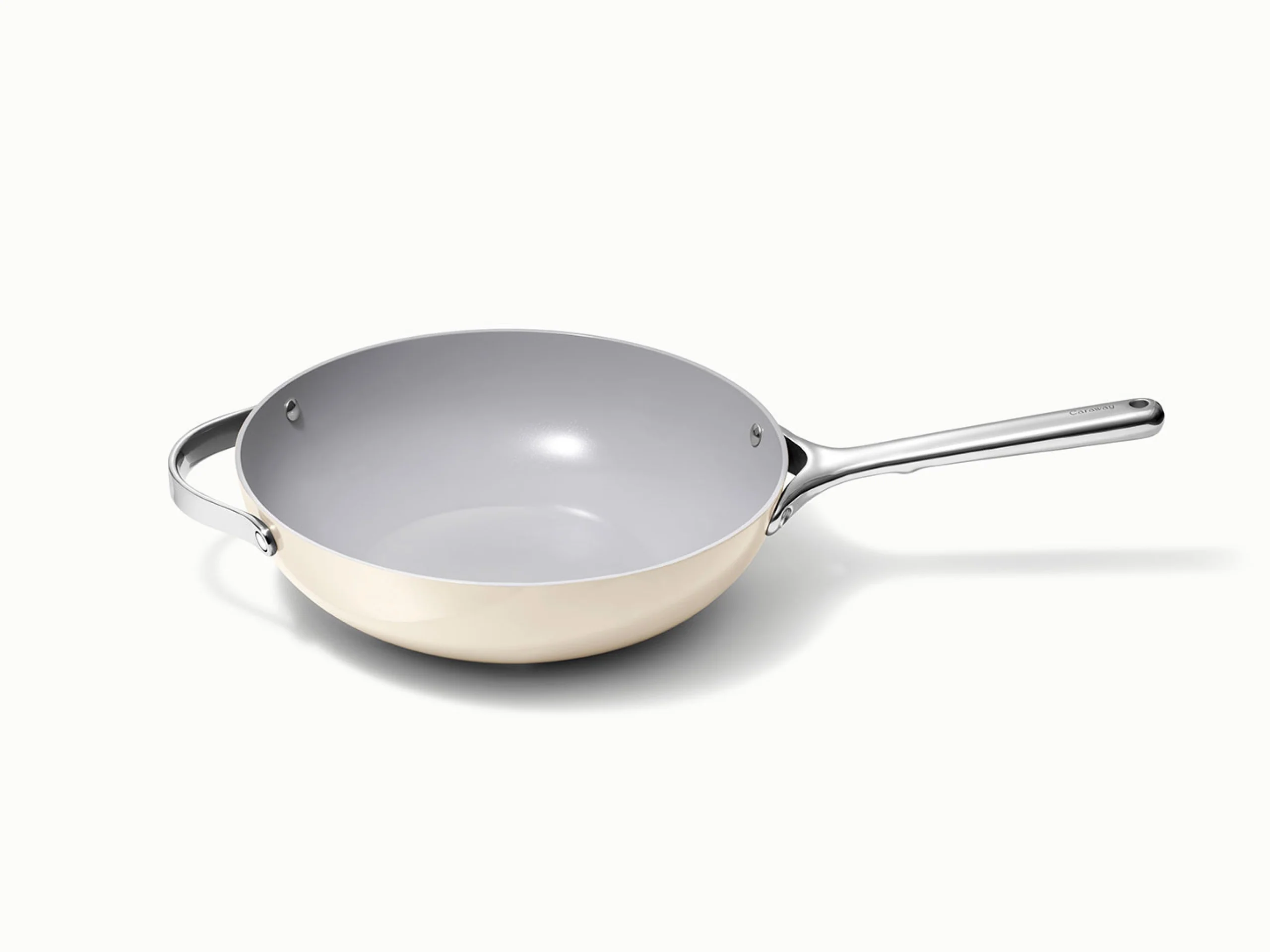 Carawayhome Ceramic Stir Fry Pan with High Sloped Walls