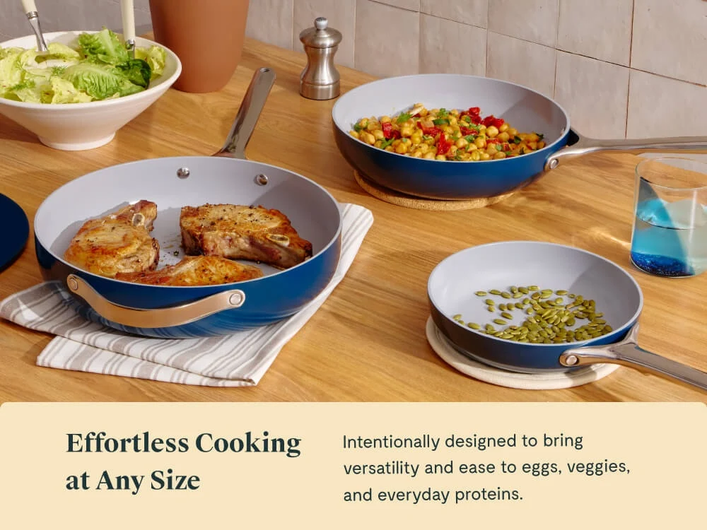 Fry Pan Duo: Ceramic Non-Stick Frying Pan by Carawayhome