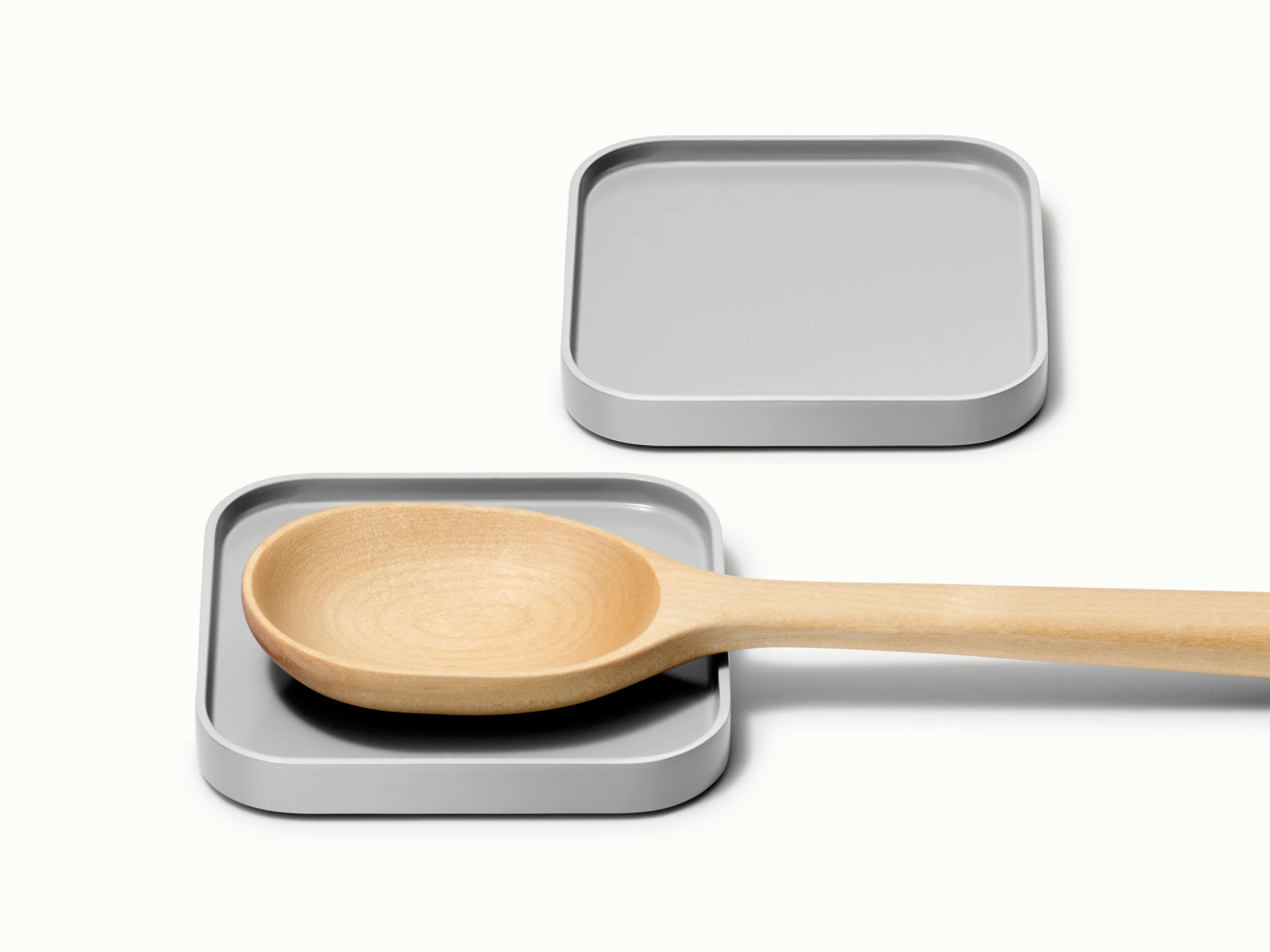 Ensemble de 2 repose-cuillères 4 Inch avec silicone antidérapant