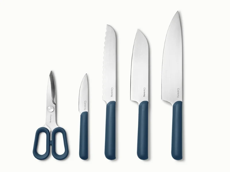 Set di coltelli in acciaio inox non tossico per un taglio quotidiano sicuro