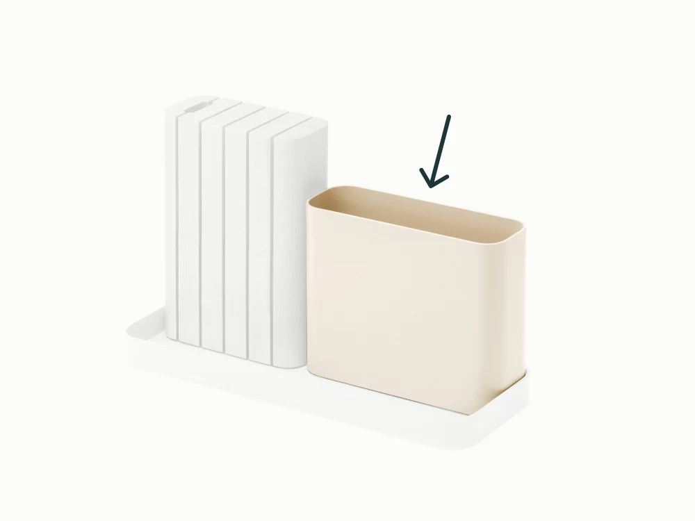 Metal Utensil Bin for Wooden Utensil Holder and Tongs