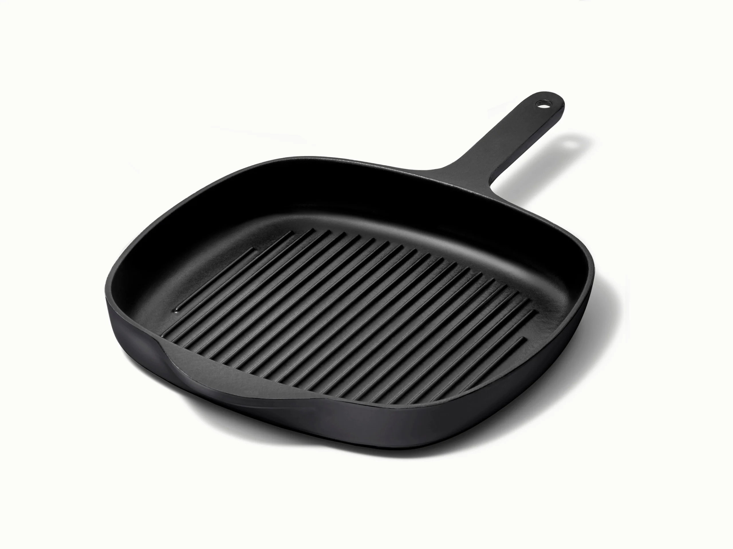 10.5 Inch Enameled Cast Iron Grill Pan with Raised Ridges