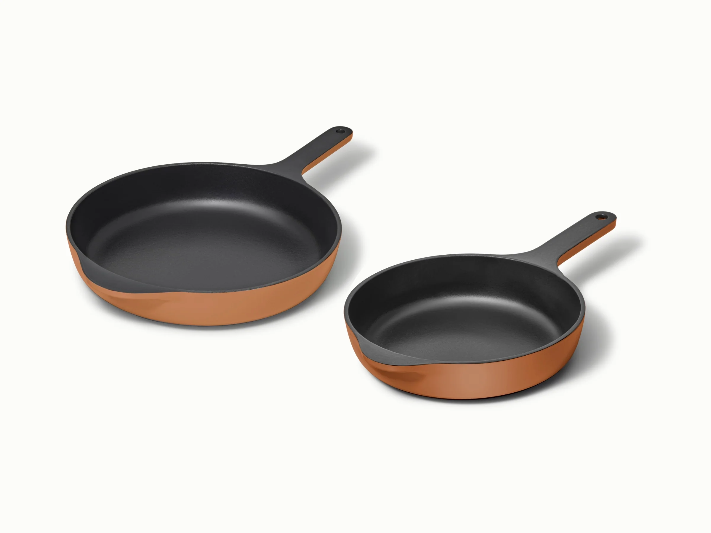 Enameled Cast Iron Skillet Duo for Searing, Sautéing and Baking
