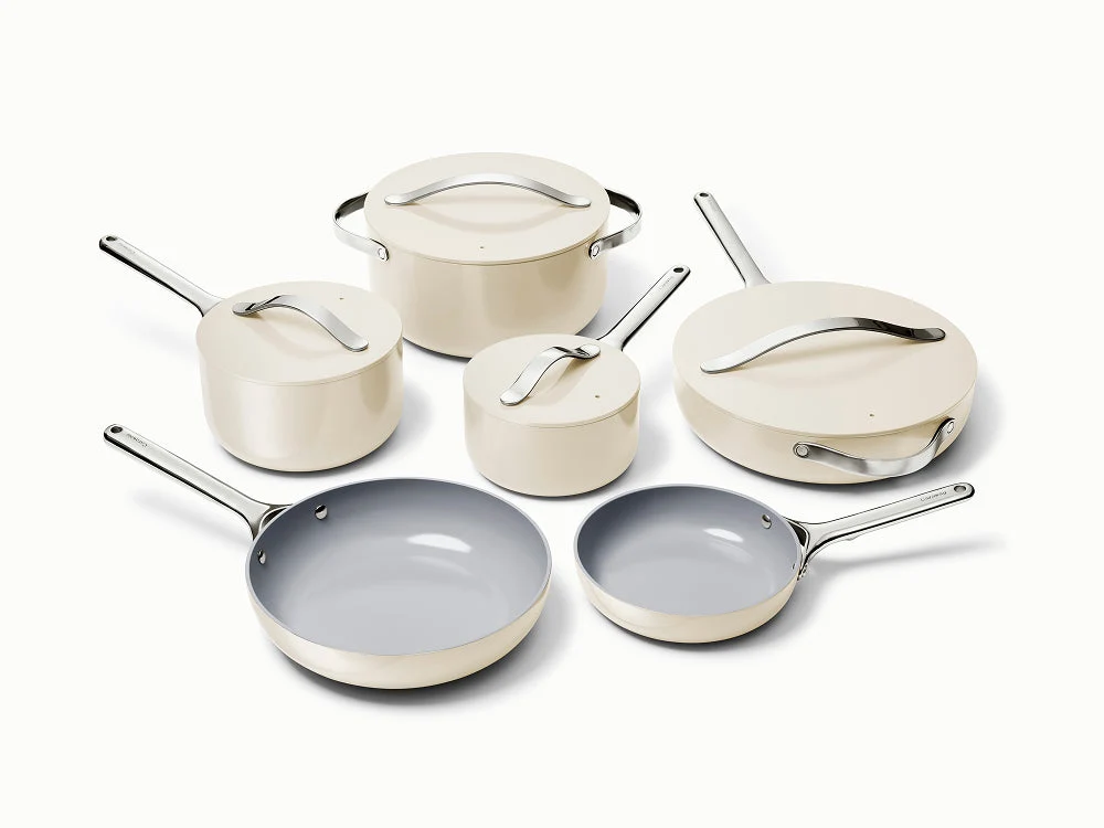 Cookware & Minis Set with Ceramic-Coated Non-Toxic Pans