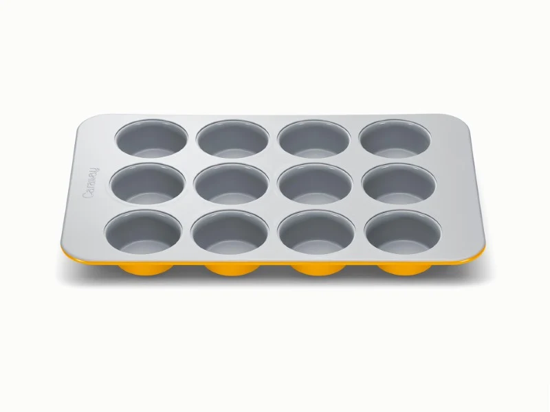 12-Cup Muffin Pan with Non-Toxic Non-Stick Ceramic Coating