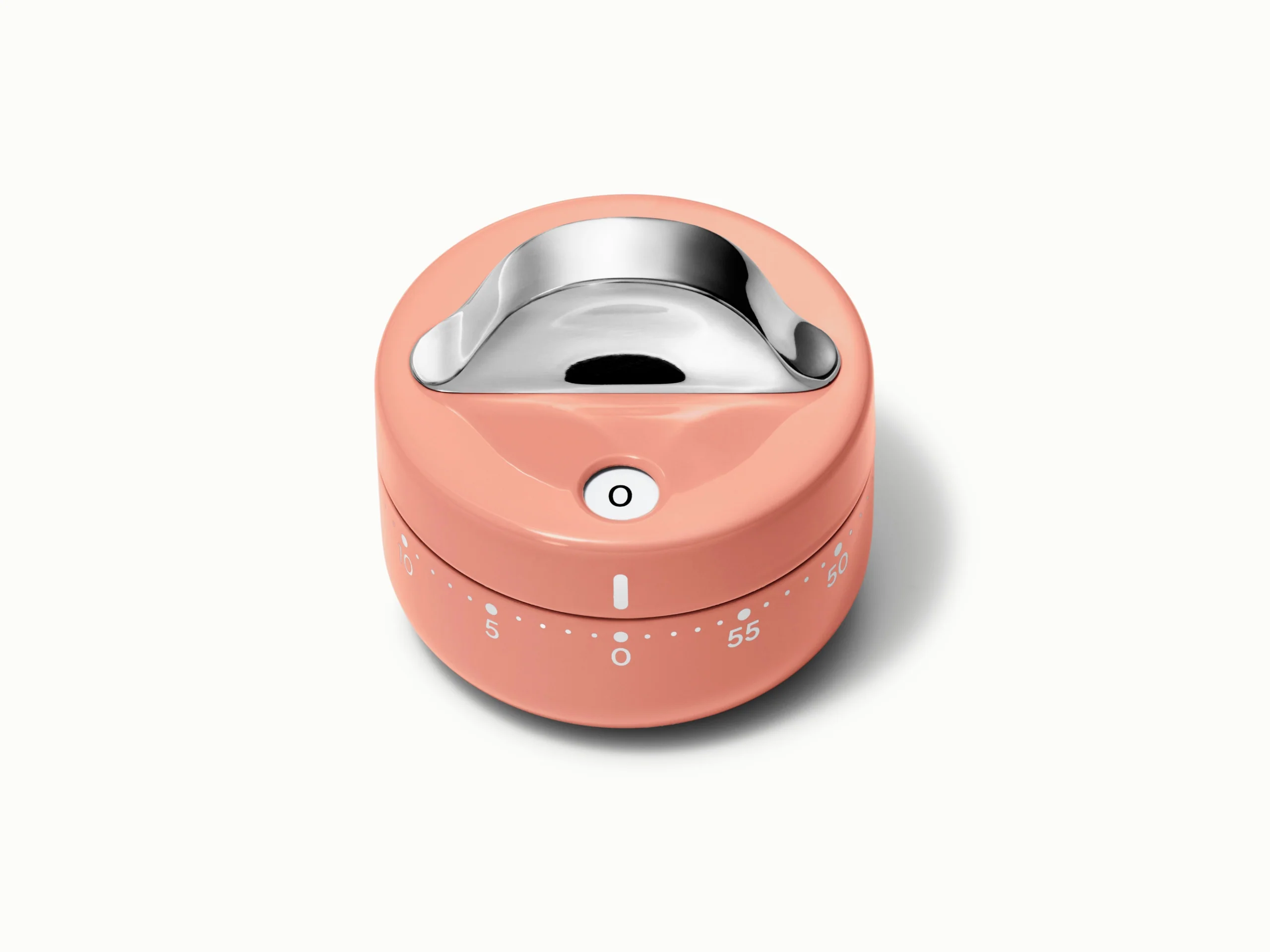 Mechanical Kitchen Timer with Stainless Steel Body and Dual Displays