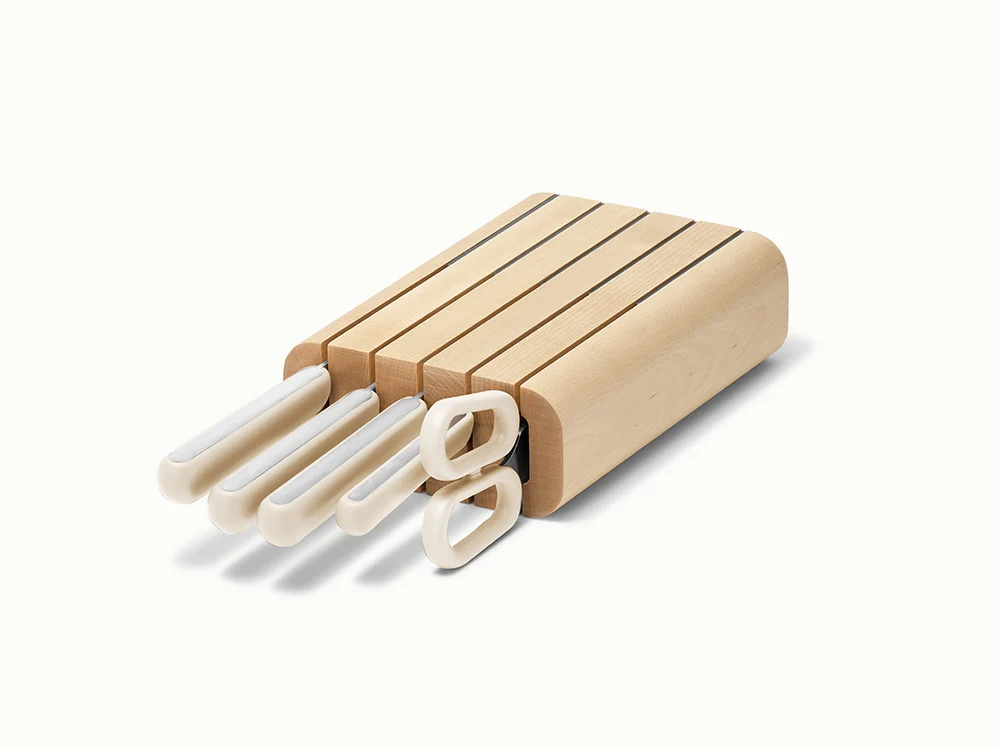 Birch Wood Knife Block for Caraway Knives and Shears