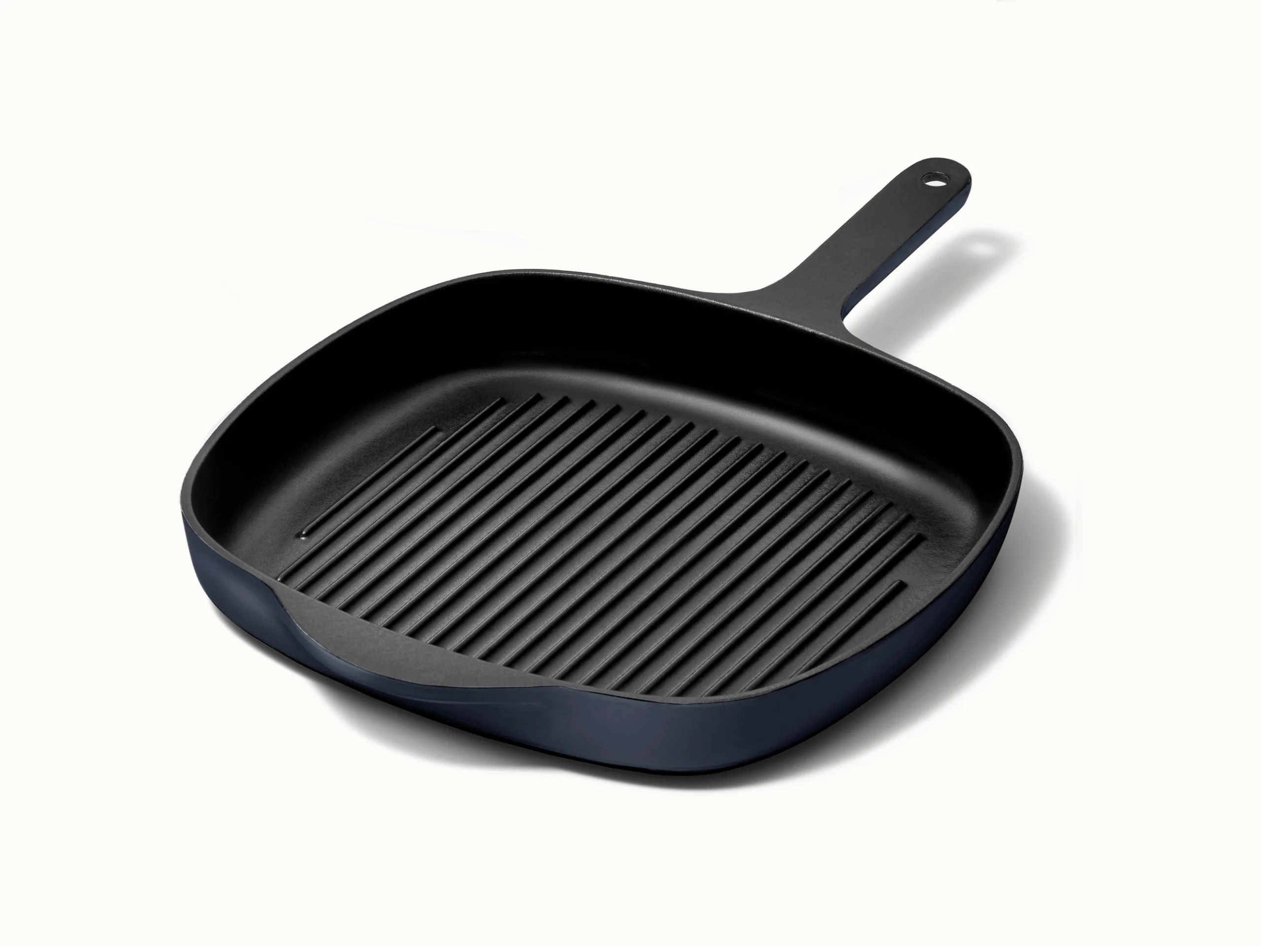 Poêle-gril en fonte émaillée 10.5 Inch avec rainures surélevées