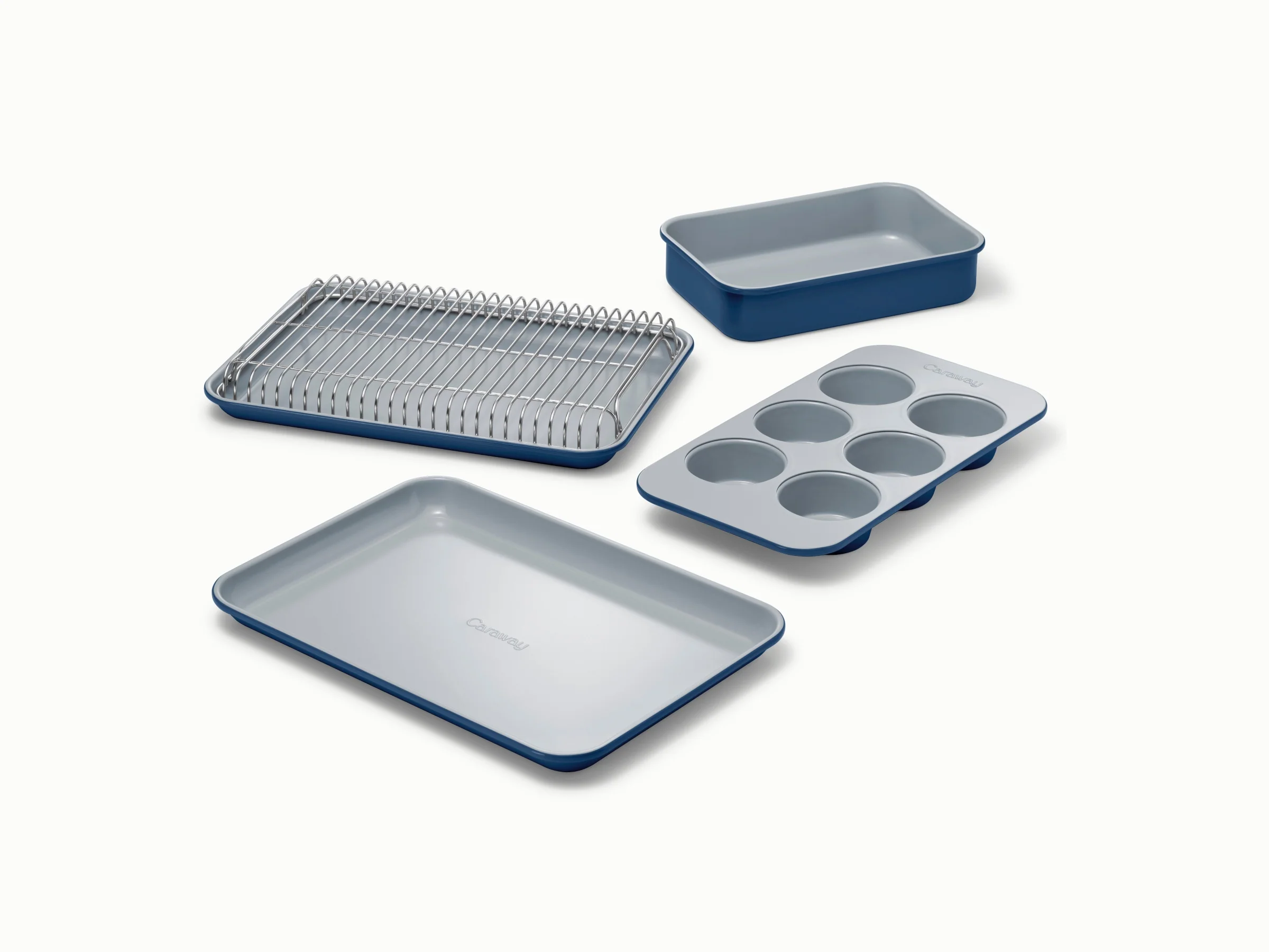 Mini Bakeware Set with Nonstick Ceramic Coating and Storage