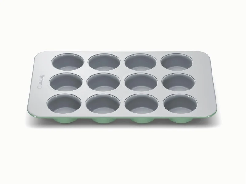 12-Cup Muffin Pan with Non-Toxic Non-Stick Ceramic Coating