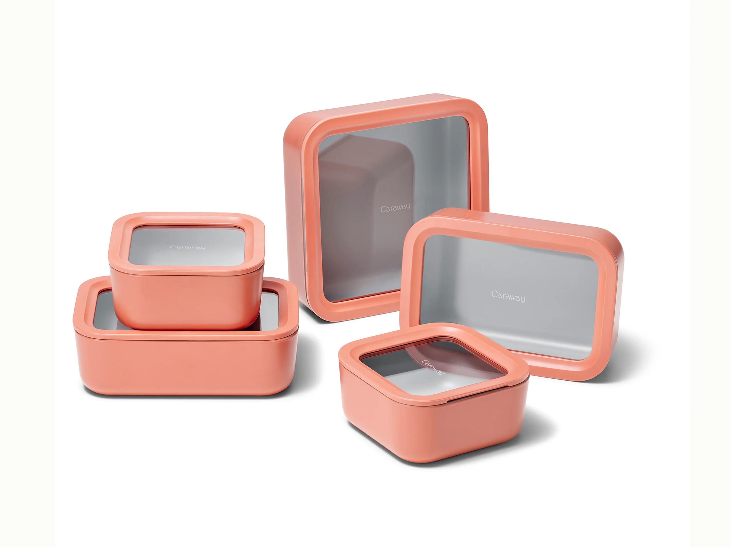 Conjunto 12 Peças de Armazenamento de Alimentos em Vidro com Revestimento Cerâmico Carawayhome