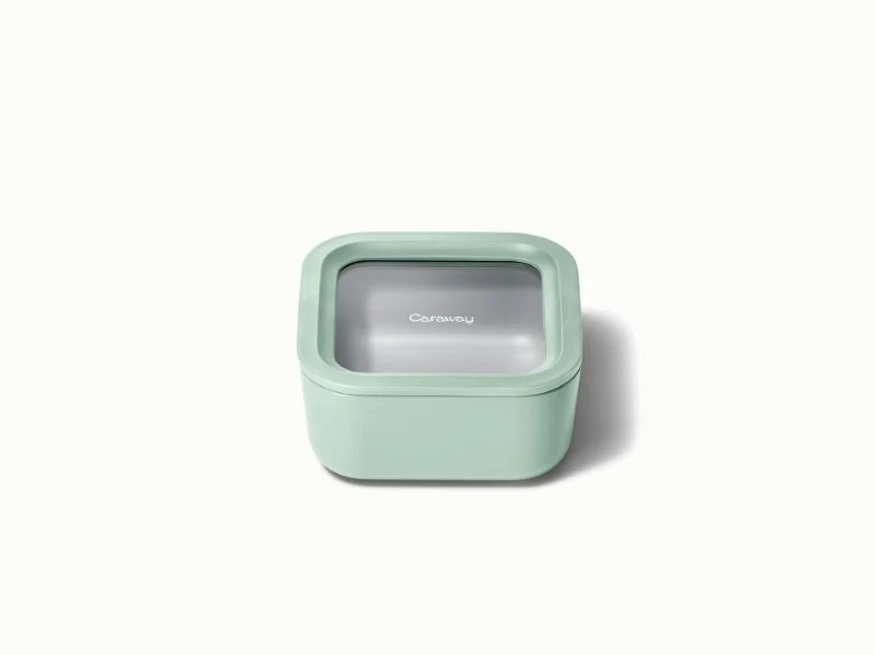 Small BPA-Free Ceramic-Coated Glass Storage Container