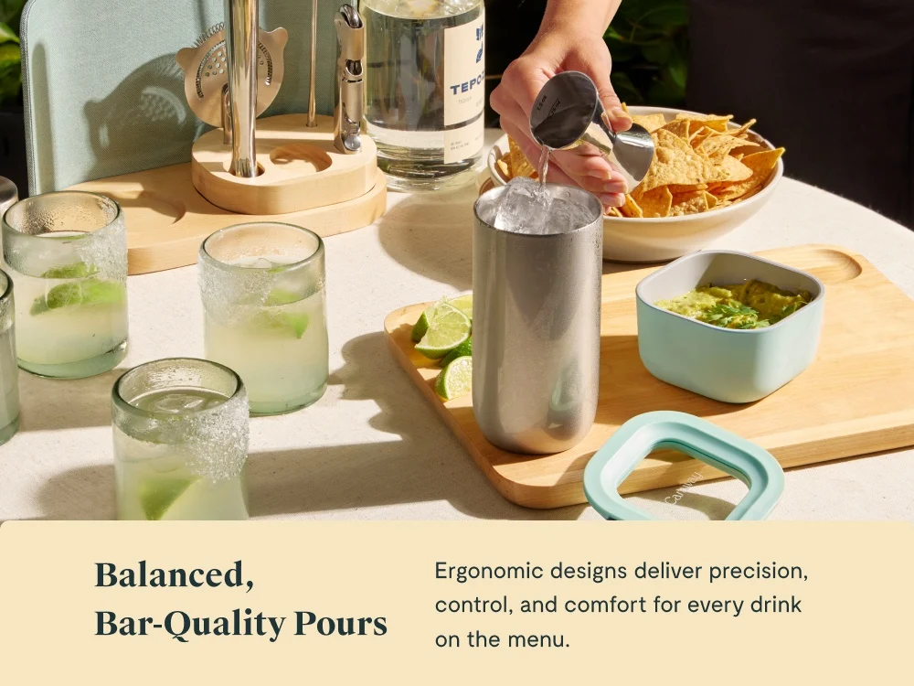 Conjunto de Bar Completo com Ferramentas de Mixologia em Aço Inoxidável