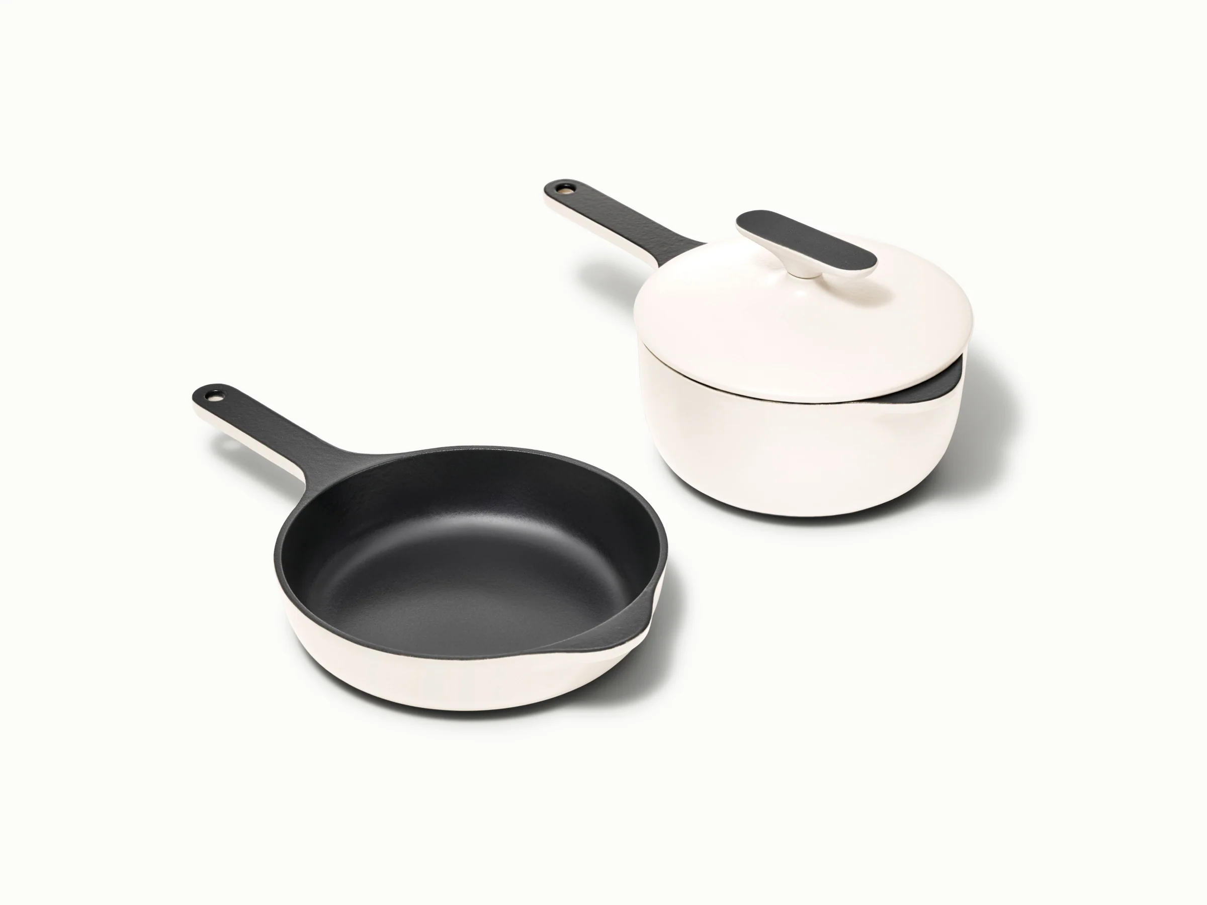 Enameled Cast Iron Mini Duo with Skillet and Sauce Pan