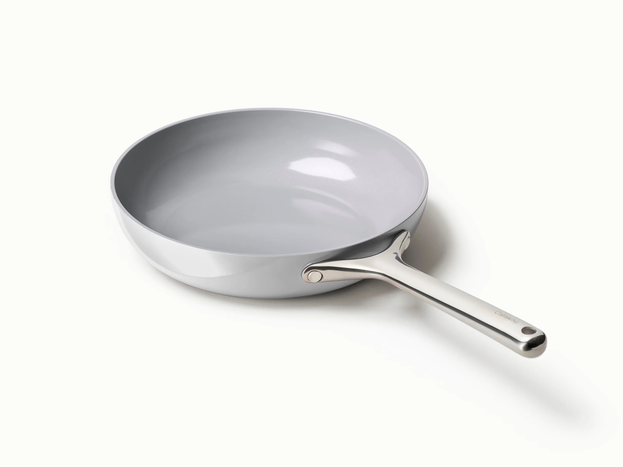 Carawayhome Ceramic Non-Stick Fry Pan in Cream, Navy and Sage