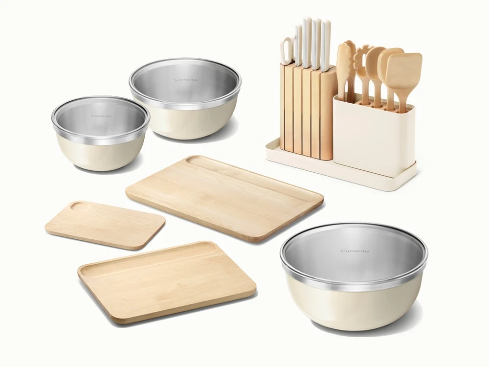 Complete Kitchen Prep Set Ceramic Cookware Bundle with Storage