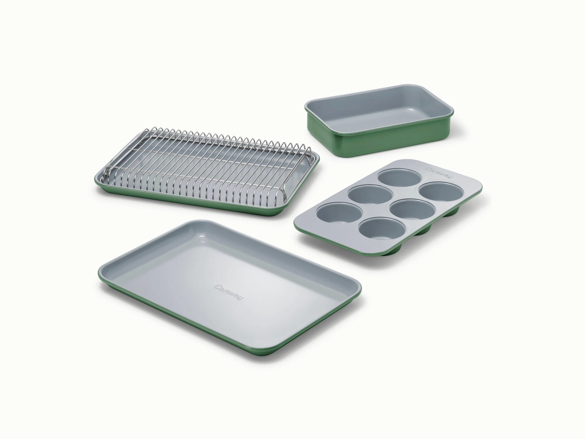Mini Bakeware Set with Nonstick Ceramic Coating and Storage