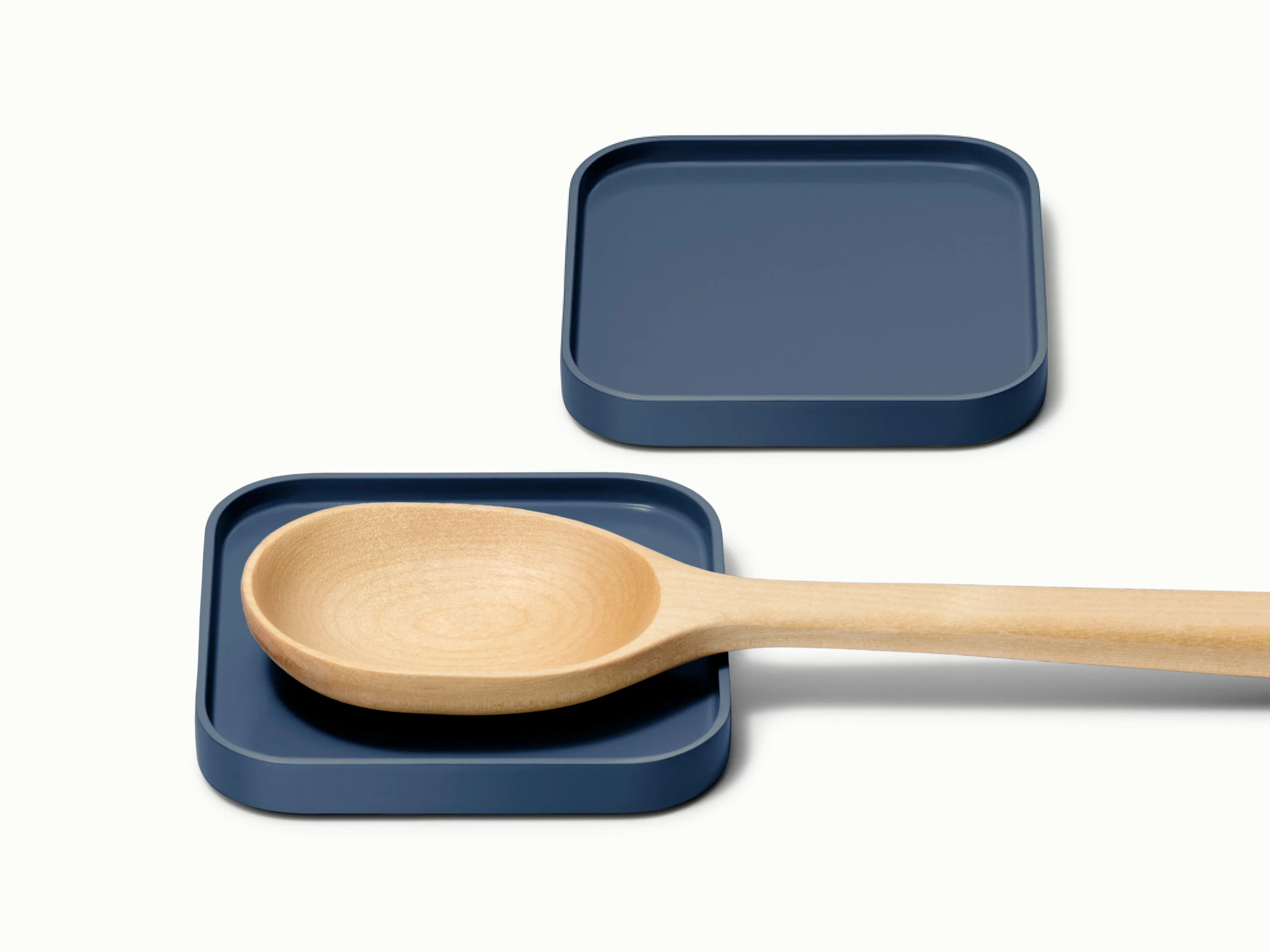 Ensemble de 2 repose-cuillères 4 Inch avec silicone antidérapant