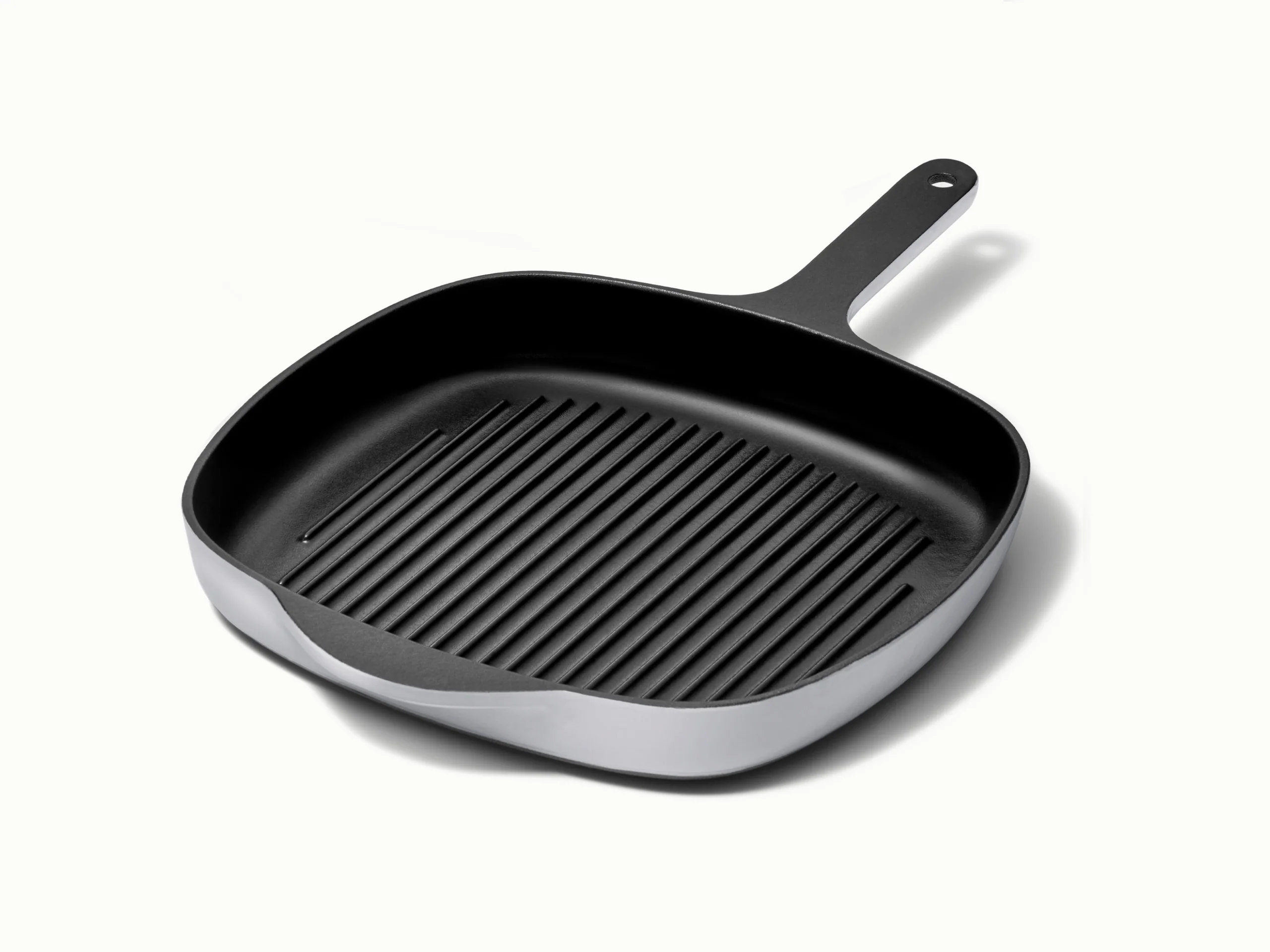 Poêle-gril en fonte émaillée 10.5 Inch avec rainures surélevées