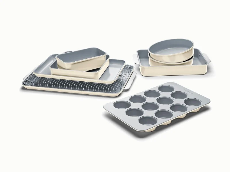 11-Piece Ceramic-Coated Steel Bakeware Set, Oven-Safe to ⟦K0⟧°F