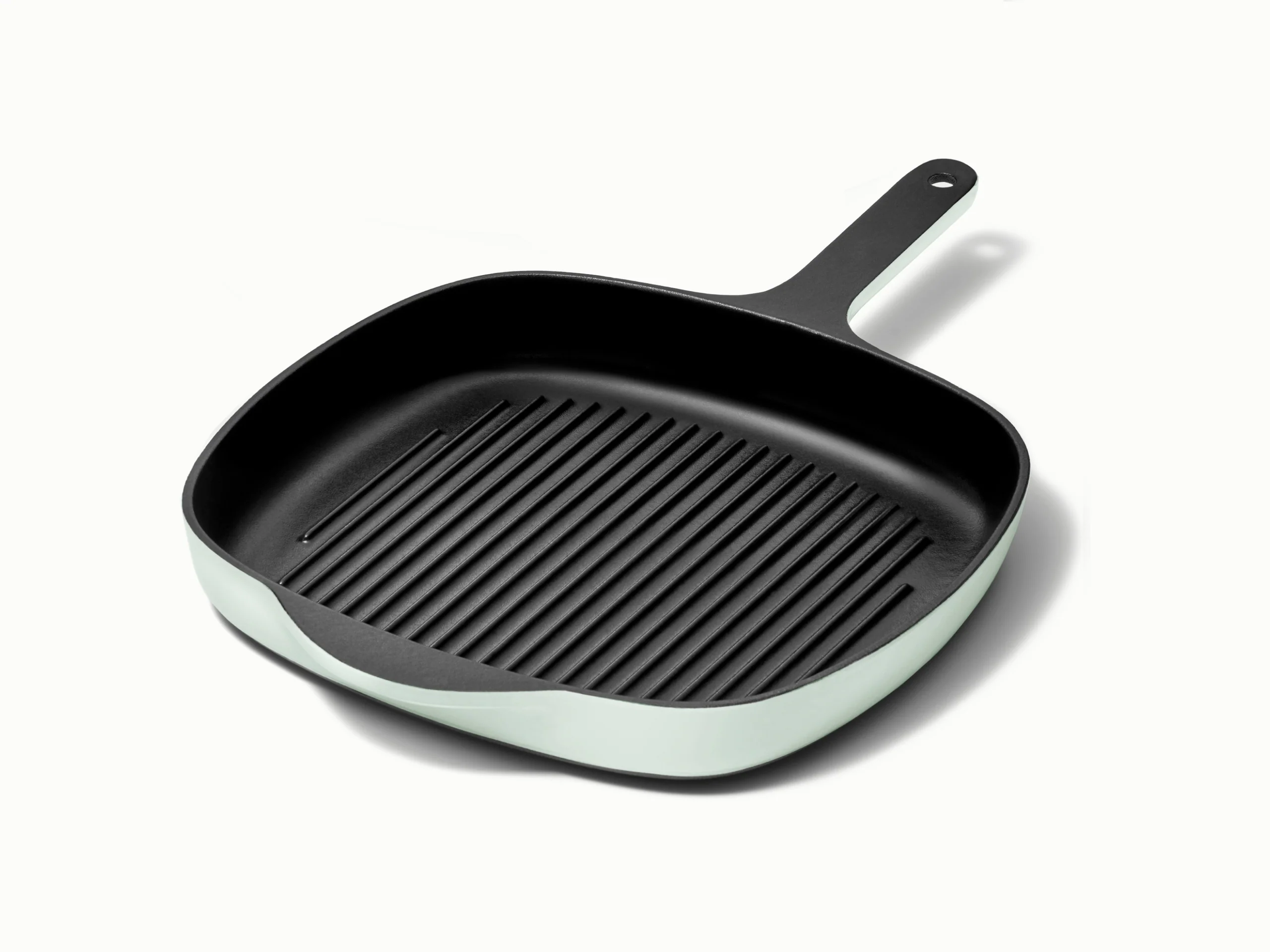 Poêle-gril en fonte émaillée 10.5 Inch avec rainures surélevées